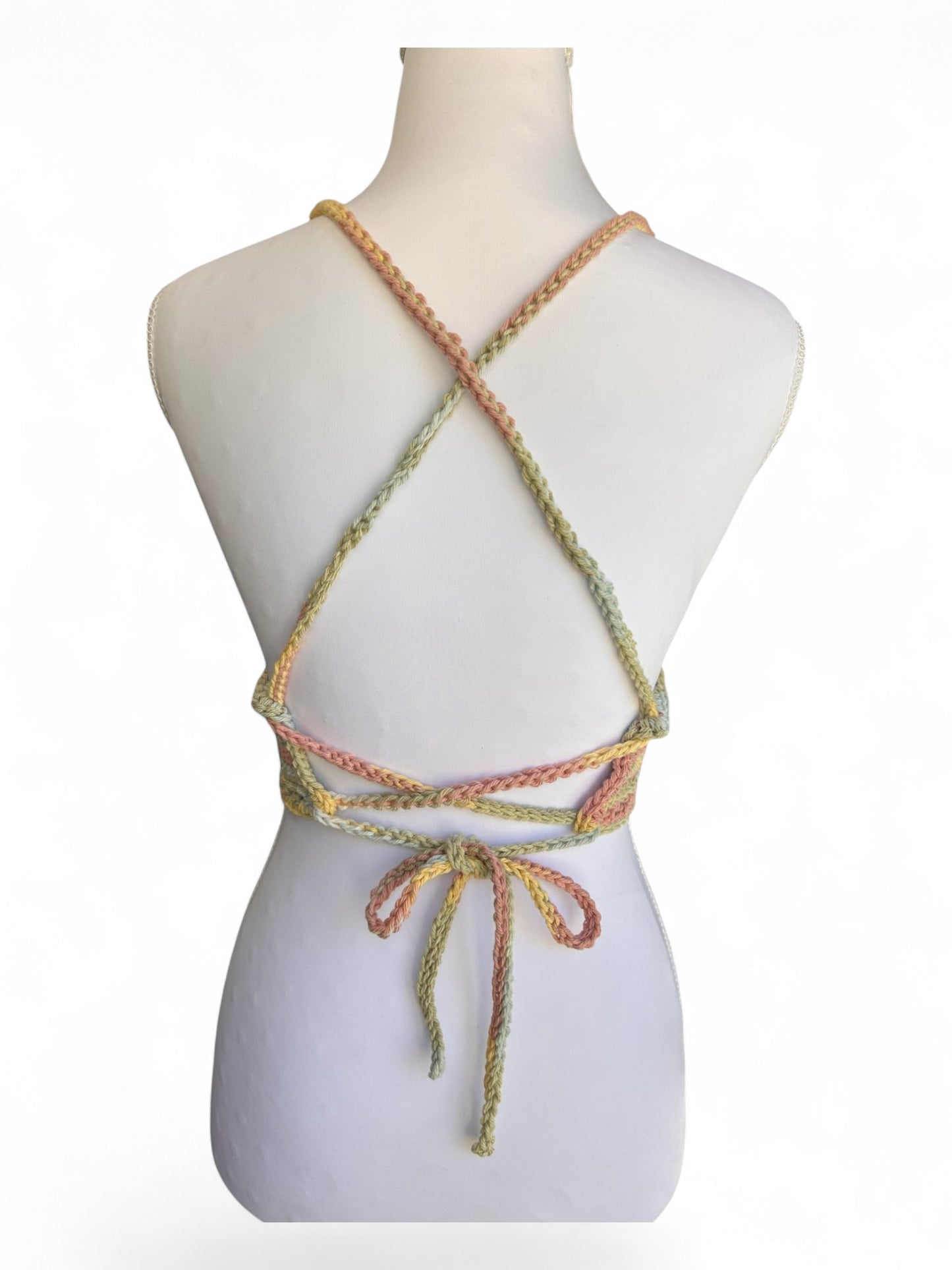 Crochet XS Buttercream Lily top