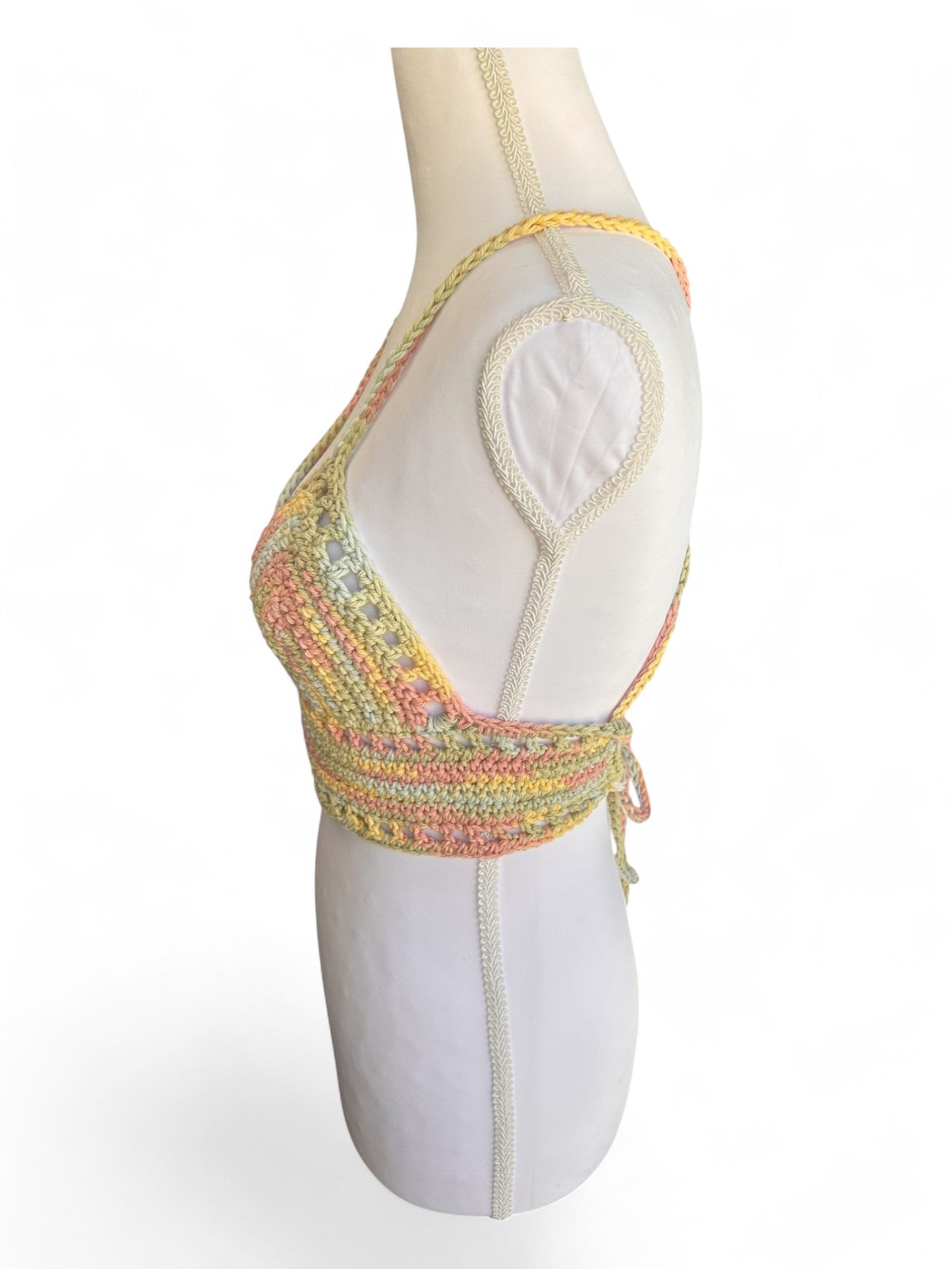 Crochet XS Buttercream Lily top