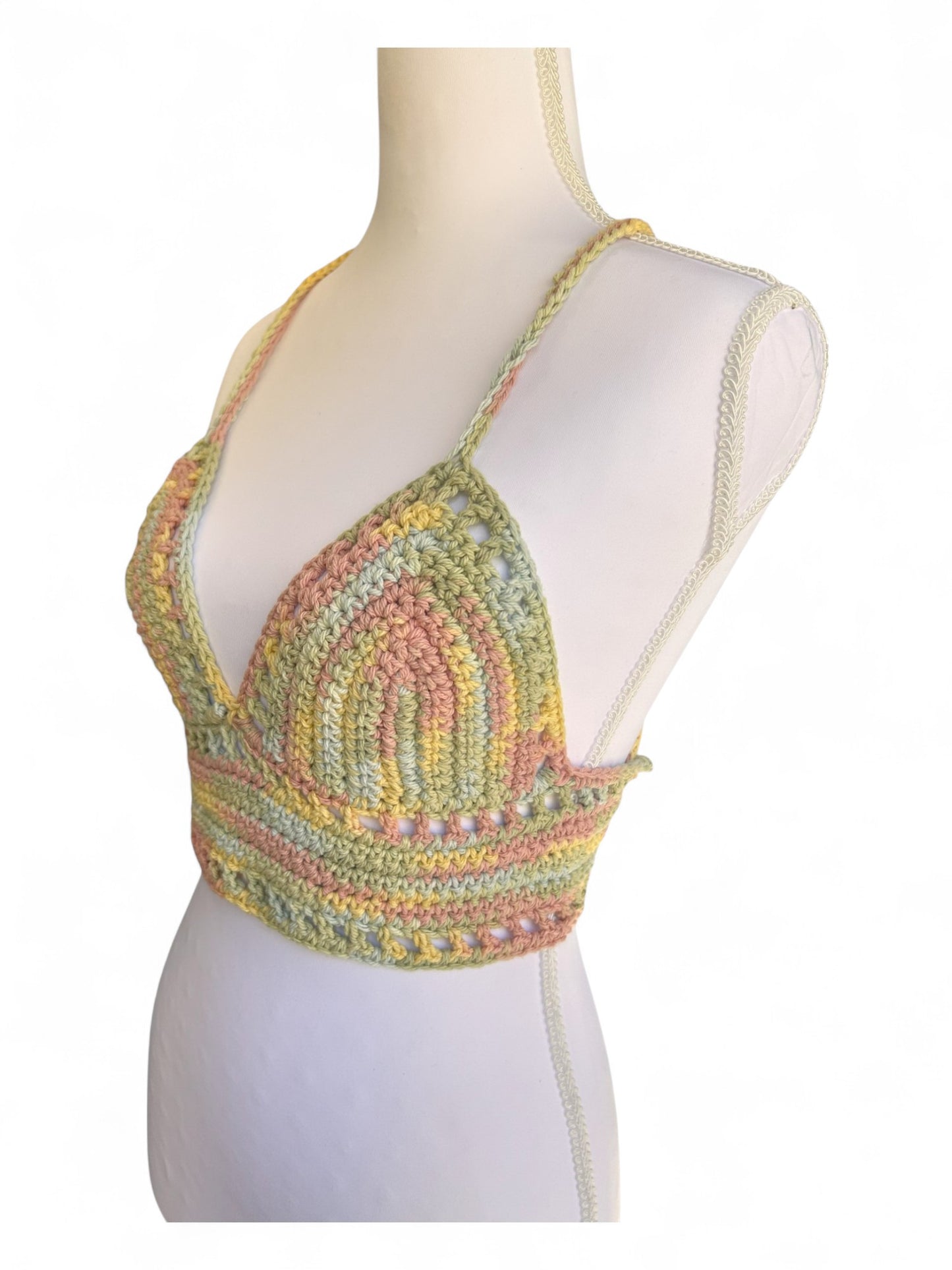 Crochet XS Buttercream Lily top
