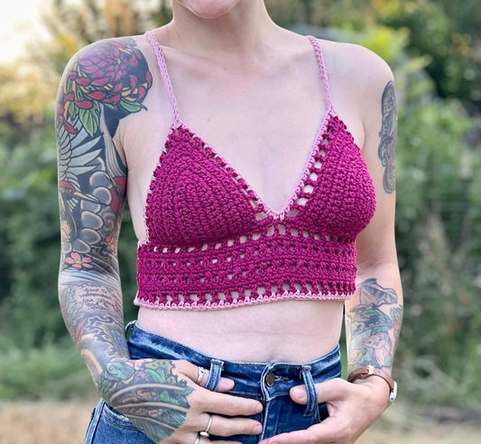 XS Berry Crush and rose pink Lilith top